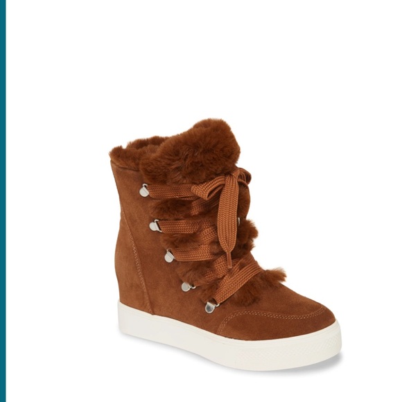 Steve Madden Shoes - Women's Steve Madden Wharton Faux Fur Bootie, Size 7 M - Brown